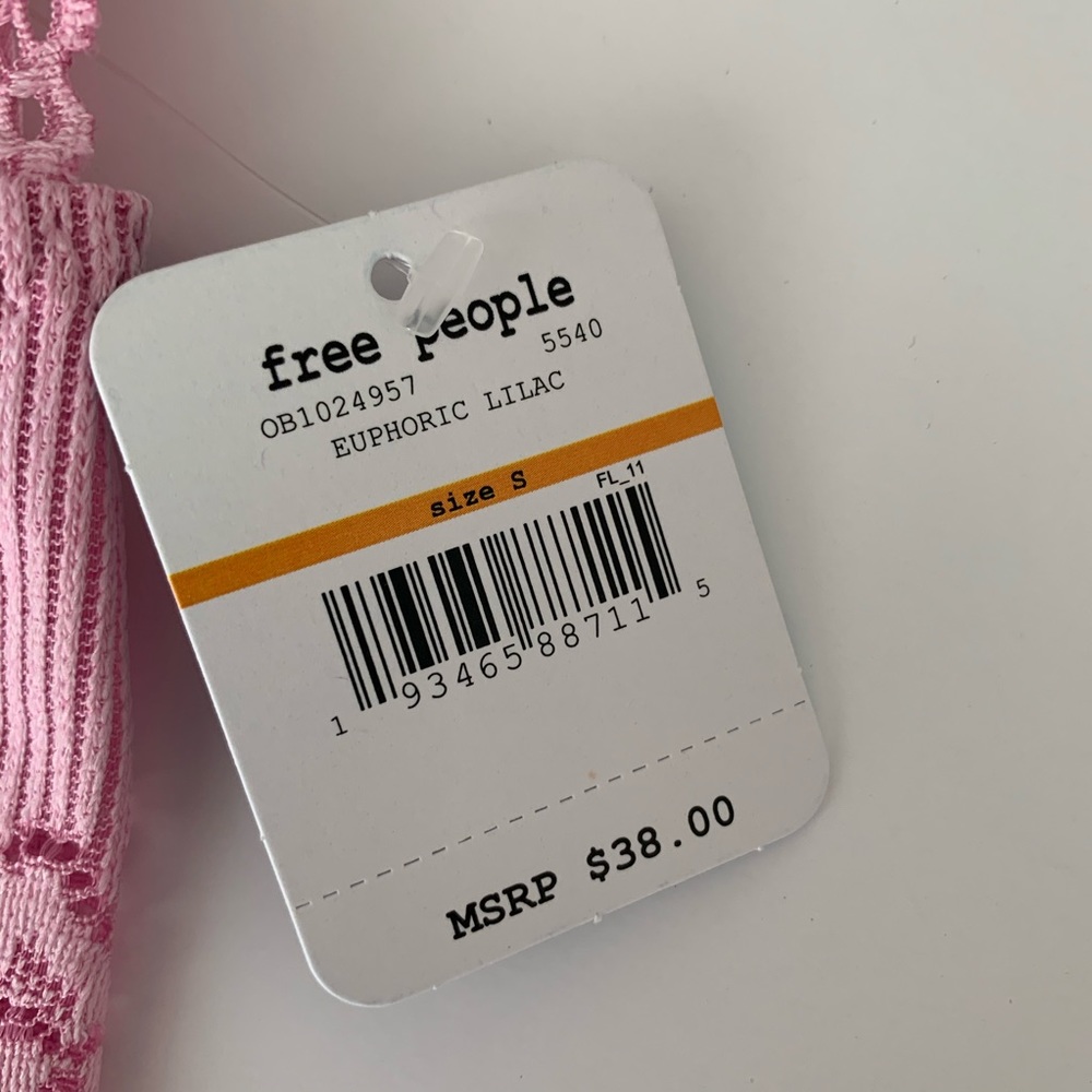 NEW free people Caroline bralette S lilac - Picture 2 of 4